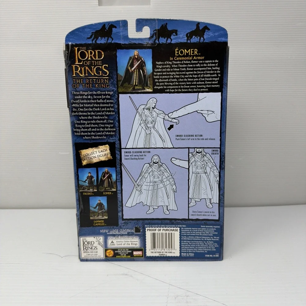 Eomer in Ceremonial Armor Lord of the Rings Return of the King Figure ToyBiz New
